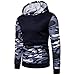 Produktbild JYJM 2018 Weihnachten Herren Camouflage Printed Pullover Langarm Kapuzenpulli Tops Bluse Herren Herbst Casual Einfarbig Breite Revers Warme Offene Lange Cardigan Strickjacke Elegante Frauen Mantel