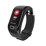 Fitness Tracker, Neue Sport Wasserdicht Smart Armband Armband Uhr Mit Pulsmesser Schrittzähler Touchscreen Für IPhone Samsung IOS Android Smartphones(Black)