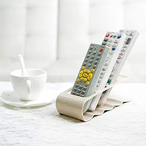 Bhajan 4 Cubes Remote Control Holder/Stand Showpiece, Multi Purpose Tabletop Air-Conditioner TV DVD VCR Cell Phone Stand/Acrylic Remote Storage Organiser for Office and Living Room