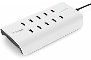 ‎BELKIN Belkin Rockstar 10-Port USB-Lad. 120W, 2,4A je Port,White, B2B139VF (120W, 2,4A je Port,White B2B139vf)