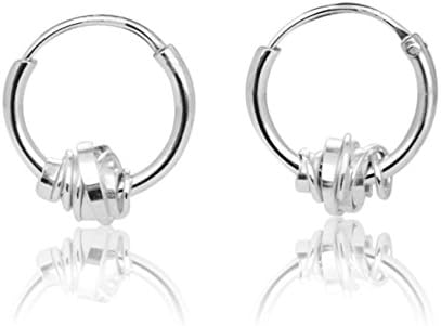 Handmade 925 Sterling Silver Coil Hoop Earrings with Signature Gift Packaging by Otis Jaxon