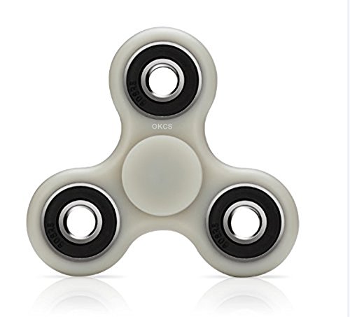 Preisvergleich Produktbild Fidget Spinner - OKCS - Spielzeug Spinner Stresslöser ADD ADHS Konzentration Edelstahl - Leuchtend