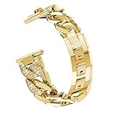 happy event Überzug Zinklegierung Uhrenarmband Ersatzband Handgelenk für Samsung Galaxy Watch (Gold)