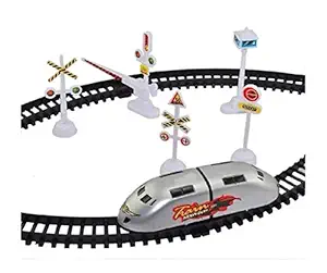 Rubela Battery Operated Bullet Train High Speed Metro Train Toy with Tracks and Signals for Kids Boys Girls - Small