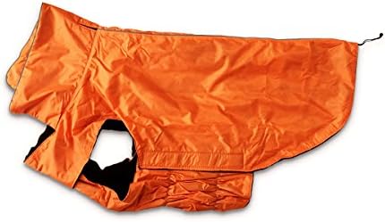 Large Dog Coat Jackets Waterproof, Fleece Lined Winter Warmer Clothes for Extra Large Dogs Raincoat Lightweight with Belly Protector XXXL - Large 57CM Length Orange