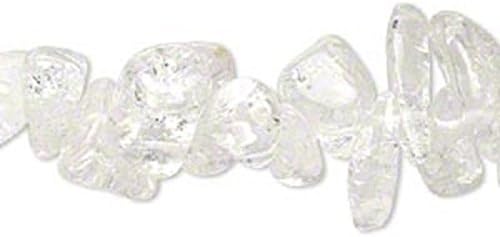 50 x ice flake quartz (heated), clear, large top-drilled gemstone chips - 10-12mm - LB1163