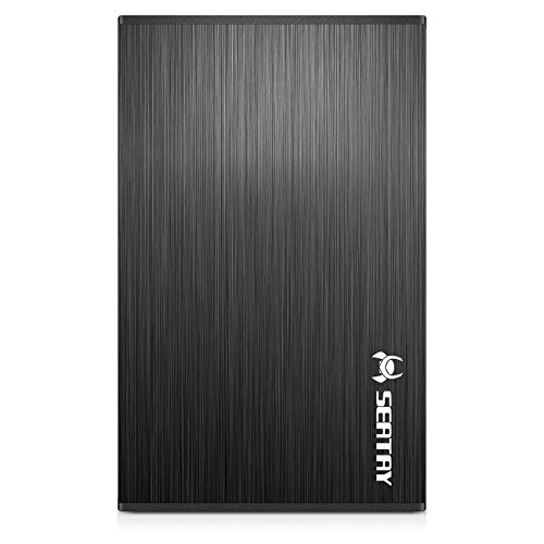 [Optimiert für SSD] SEATAY 2.5 zoll Festplattengehäuse Die serie 6000 – Aluminium – legierung für SATA I/II/III 9.5mm 7mm 2.5″ HDD SSD USB3.0 Installation für PC / Mac / Notebook UASP mode TRIM mode Schwarz - 2