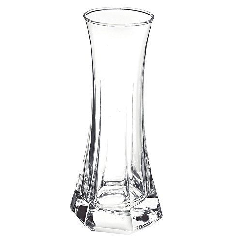 Set de 3 macetas Maceta Cristal en Forma de Flor para decoración de Mesa Cocina Bormioli Capitol Altura 15 cm