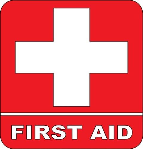 Best Selling Cling Transfer : First aid medical sign Health Safety Cross Banner Ambulance Nurse Lifeguard School Wall Sticker Size : 9 Inches X 9 Inches