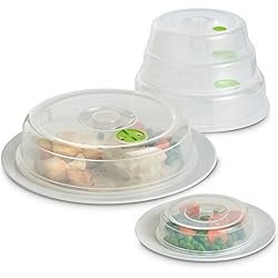 VonShef Cloche de Micro-Ondes, 5 pièces, Couverture de Protection Anti-éclaboussures, Ensemble avec aération