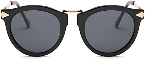 OYMI Fashion Metal Frame Wayfarer Unisex Polarized Sunglasses for Women/Men UV400 (Grey Lens)