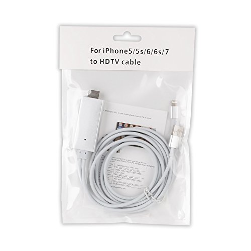 TV Adapter Kabel USB und Lightning Anschluss auf HDMI Anschluss iPhone zu HD Kabel-Adapter Airplay Air Mirroring Plug and Play für Apple iPhone und iPad Modelle - 2