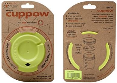 Cuppow Canning Jar Drinking Lid - Wide Mouth - Chartreuse by Cuppow