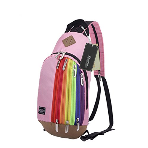 Preisvergleich Produktbild Unisex Schultertasche Rucksack Umhängetasche Regenbogentasche Daypack Crossbag Bag Brusttasche Geldbeutel für alle Damen und Herren,Kindern oder Erwachsenen perfect für Bummel,Wandern,Joggern