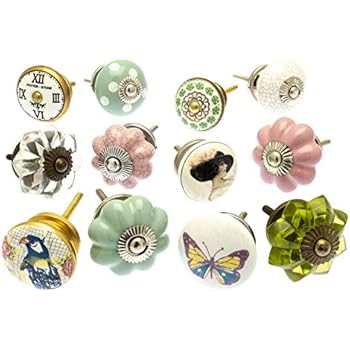 Amazon.de: Schrankknöpfe, Set, Vintage-Style, Keramik, 12er-Packung
