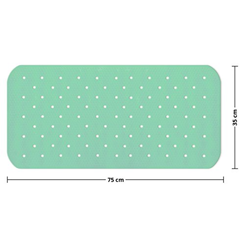casa pura® Wanneneinlage Relax | mit Massagenoppen | mint | schadstoffgeprüft | als Badewanneneinlage und Duschmatte erhältlich | 3 Größen (75×35 cm) - 2