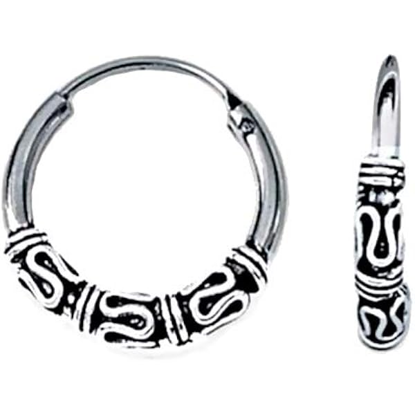 NKlaus 925 Silver Celtic Creole Gothic Celtic Bali Single
