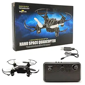 NHR Remote Control Quadcopter HX771 NANO Gyro 360? Flip Stunt Remote Control Drone with ABS BODY, LED LIGHT for Kids (Black)