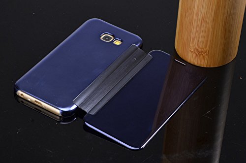 Samsung Galaxy A5 2017 Case  Vandot Clear View Funda con Tapa de Efecto Espejo y Esquinas de Metal para Samsung Galaxy A5 2017 A520  con 1x Stylus Pen  Zafiro Azul