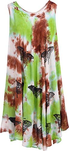 Womens Ladies Umbrella Cut Floral Dress Sleeveless Top Tie Dye And Printed Design Beach Summer Dress For Size 10-24