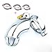 Produktbild lezaigou Handsome Metall Keuschheitsgürtel Edelstahl Keuschheitskäfig Zwangsdilator Schloss mit Drei Snap Ring Set