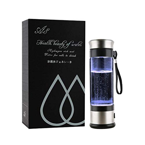 Preisvergleich Produktbild Guotail Wasserflaschenwasserflasche Portable Hydrogen WasserMaker SPE PEM Technology aufladbare Ionized Wassergenerator Antioxidant Anti-Aging Glasflasche 350ml