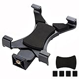 Tamaño ajustable: el adaptador de montaje para trípode de tableta se adapta a cualquier dispositivo de 12,5 cm a 19,5 cm. La parte trasera tiene un interruptor ajustable (como la imagen). Puedes seleccionar el tamaño adecuado para tu teléfono.