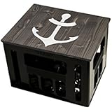 Geschenkidee Bierkastensitz Sitzauflage Hocker mit Motiv Anker