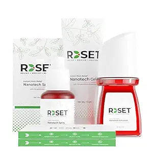 Reset Combo Family Pack - Emulsion 50ml + Spray 30 ml + Gel 50gms + Tablets*2 Packs of 10 | Ultimate Natural pain relief solution for everyone | 100% Natural | No Side Effects