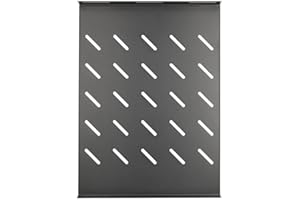 EXTRALINK Bandeja Rack 19 Pulgadas 1U, Estante para Armario Rack 600mm de Profundidad, fácil de Instalar, Estante Fijo 483 mm de Ancho, con Agujeros para ventilación, para Racks de servidores, Negro