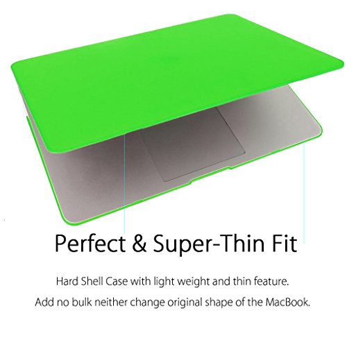 ues-limited 2 in1 glatten Soft-Touch-Matte Hard Shell Case mit EU/UK Version Silikon-Tastaturschutz für MacBook + Microfaser Wipe Tuch - 4