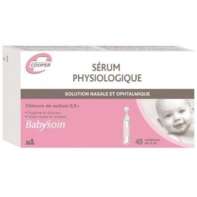 Cooper Babysoin sérum physiologique boite de 40 unidoses 5ml voies nasales et oculaires