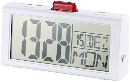 infactory Seniorenwecker mit Zusatz-Alarmen und großem LCD-Display