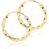 Orecchini Cerchi Diana 14/8mm Donna pl.oro Giallo 18K con Cristalli Zirconi Orecchini Cerchi Diana 14/8mm Donna pl.oro Giallo 18K con Cristalli Zirconi