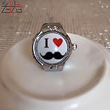 ZXLIFE Uhr Ring Korean Persönlichkeit Ring Uhr Männlichen Und Weiblichen Studenten Mode Kreative Flip Finger Tabelle Paar Ring Uhr,L
