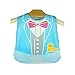 Cute Cartoon Tie Pattern Baby Waterproof Bib (Blue/Gray)