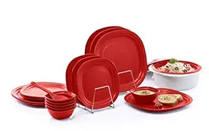 K3 Dinner Set 21 Pcs Set Assorted (Maroon)