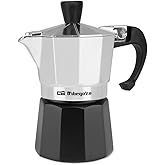 Orbegozo KFM 130 Italian Coffee Maker, 1 Cup, Suitable for Gas, Ceramic and Electric Hobs, Ergonomic Handle, Safety Valve, Bl