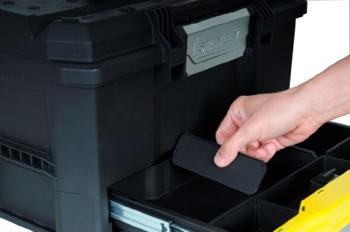 Stanley Werkzeugbox Kunststoff mit integrierter Schublade, Deckelaussparung, entnehmbare Trage, 48.1×27.9×28.7, 1-70-316 - 6