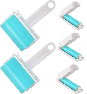 Resuable Lint Roller, Washable Lint Roller 5 Pack Pet Hair Remover Cleaner for Clothes, Pet Hairs, Carseats, Include Large/Small Size