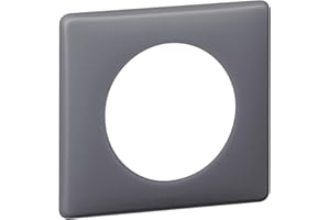 LEGRAND - Plaque Céliane - Plaque de Finition pour Prises et Interrupteurs Céliane - 1 Poste - Poudré Schiste