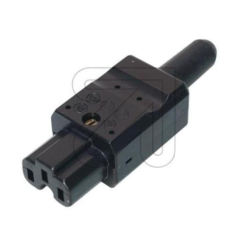 Preisvergleich Produktbild Heißgeräte-Stecker, 10A, Iso schwarz