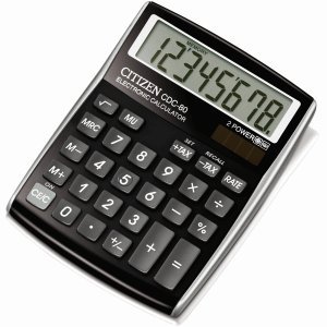 Preisvergleich Produktbild Citizen Taschenrechner CDC080 8-stellig Batterie / Solar schwarz