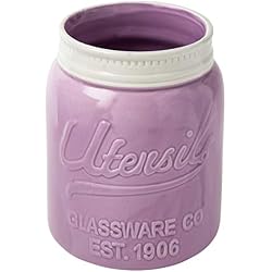 Comfify Pot Mason Grande Ouverture Support à Ustensile Violet