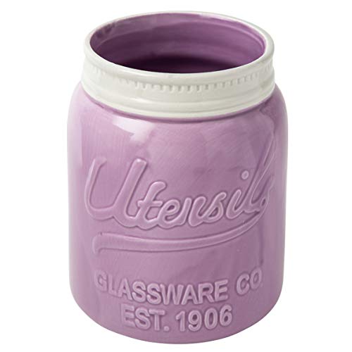 Comfify Pot Mason Grande Ouverture Support à Ustensile Violet