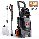 productos limpieza interior motor ▲【Control total de la pistola pulverizadora y del sistema de parada automática TTS】 - el sistema de apagado automático TSS puede apagar automáticamente la máquina sin tocar el gatillo y evitar daños continuos de alto voltaje del motor y prolongar la vida útil de la misma. Empuñadura de transporte con barra telescópica metálica en aluminio, extensible y robusta adecuada para mover la lavadora a presión