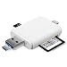 Produktbild apeman Kartenleser, 3 in 1 OTG Kartenlesegerät für Micro SD TF Speicherkarte, White