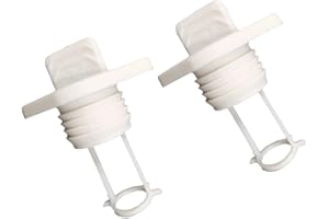 D DOLITY 2xReplacement Bung - Boat/Marine White Diamond Drain Bung Plug Coarse Thread