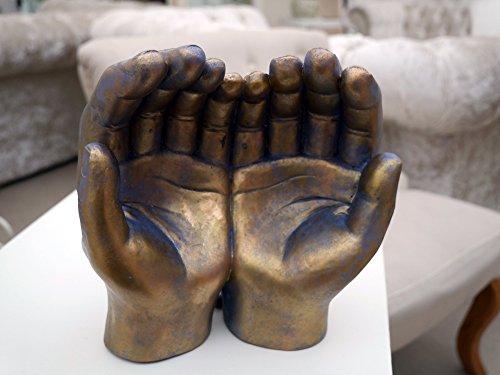Garden-Mile-Vintage-Effet-Bronze-Ouvert-Mains-Sculpture-Prsentoir-Fantaisie-Salle-De-Bain-Support-Porte-Savon-Boite--Bijoux-Uniques-Dco-Shabby-Chic-Maison-Support-De-Tlphone-Portable