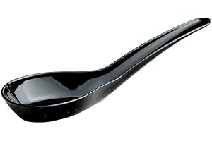 50 Cuillères Bouchées Chinoise 1,7 cl de 120 x 38 x Ht. 32 mm 100% Biosourcé, Fabrication Française - Noir - D-Work